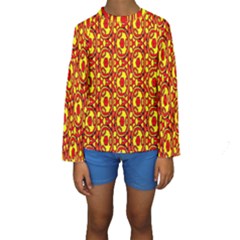 Rby-b-8-6 Kids  Long Sleeve Swimwear by ArtworkByPatrick