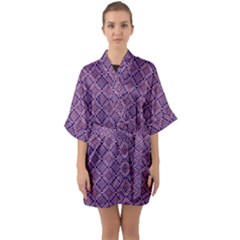 Df Vibrant Therapy Half Sleeve Satin Kimono  by deformigo