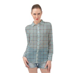 Df Theodora Thanos Long Sleeve Chiffon Shirt