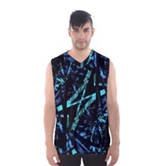 Modern Abstract Geo Print Men s Basketball Tank Top by dflcprintsclothing