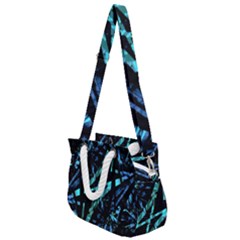 Modern Abstract Geo Print Rope Handles Shoulder Strap Bag by dflcprintsclothing