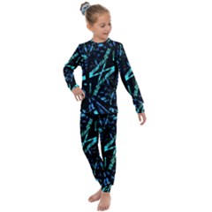 Modern Abstract Geo Print Kids  Long Sleeve Set  by dflcprintsclothing