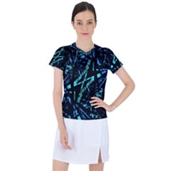 Modern Abstract Geo Print Women s Sports Top