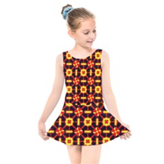 Rby-b-8-8 Kids  Skater Dress Swimsuit by ArtworkByPatrick