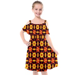 Rby-b-8-8 Kids  Cut Out Shoulders Chiffon Dress by ArtworkByPatrick