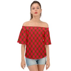 Holiday Off Shoulder Short Sleeve Top by dressshop