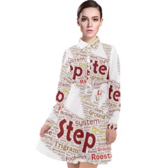 Fighting Golden Rooster  Long Sleeve Chiffon Shirt Dress by Pantherworld143