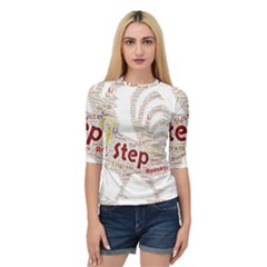 Fighting Golden Rooster  Quarter Sleeve Raglan Tee