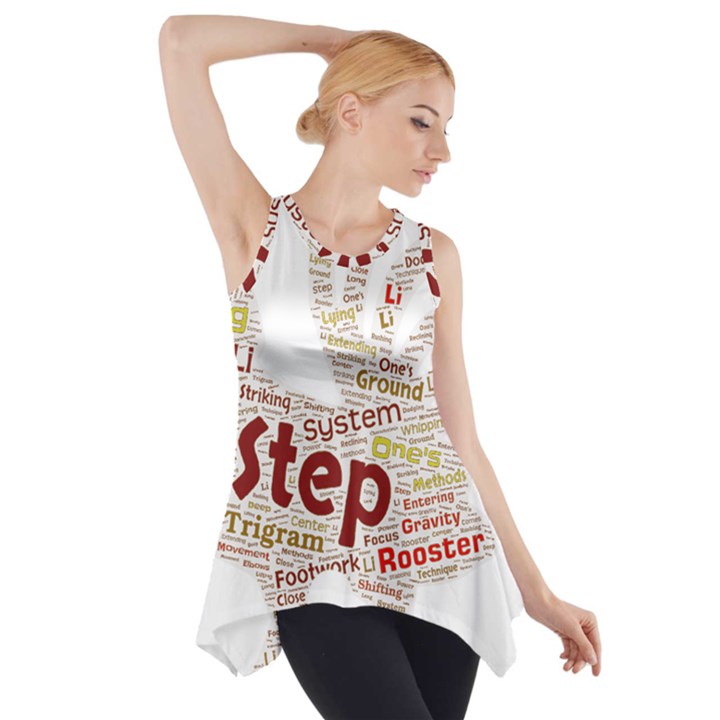 Fighting Golden Rooster  Side Drop Tank Tunic