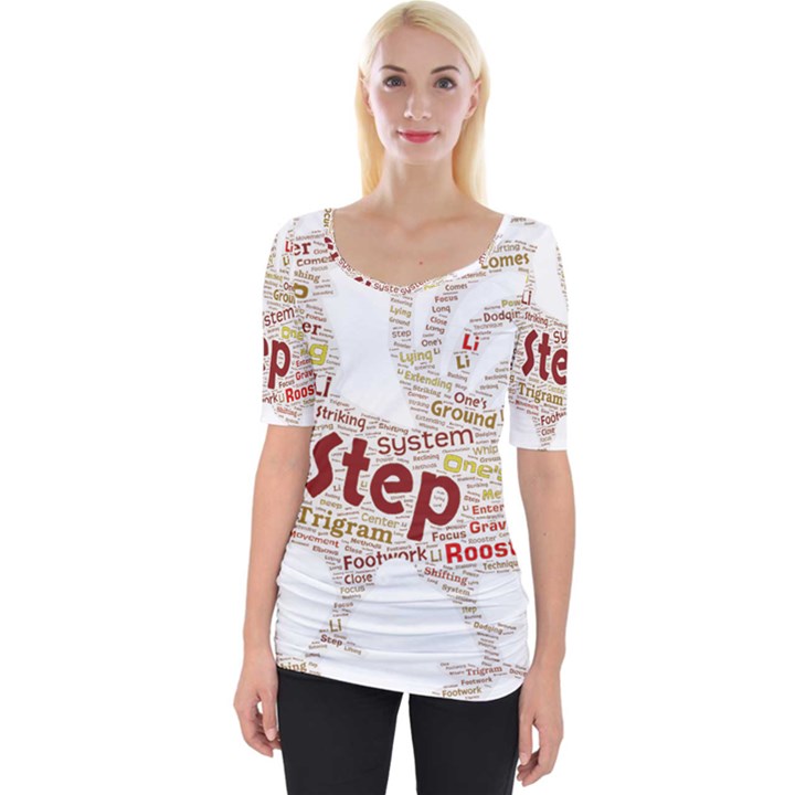 Fighting Golden Rooster  Wide Neckline Tee