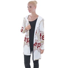 Fighting Golden Rooster  Longline Hooded Cardigan by Pantherworld143