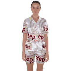 Fighting Golden Rooster  Satin Short Sleeve Pyjamas Set by Pantherworld143