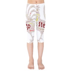 Fighting Golden Rooster  Kids  Capri Leggings 