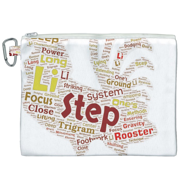 Fighting Golden Rooster  Canvas Cosmetic Bag (XXL)