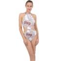 Fighting Golden Rooster  Halter Side Cut Swimsuit View1