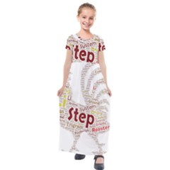 Fighting Golden Rooster  Kids  Short Sleeve Maxi Dress by Pantherworld143