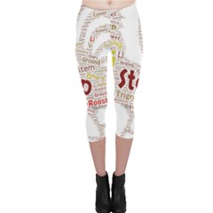 Fighting Golden Rooster Capri Leggings 