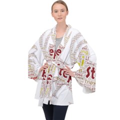 Fighting Golden Rooster  Long Sleeve Velvet Kimono  by Pantherworld143