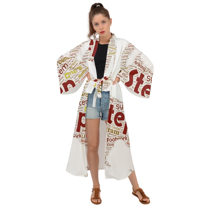 Fighting Golden Rooster  Maxi Kimono