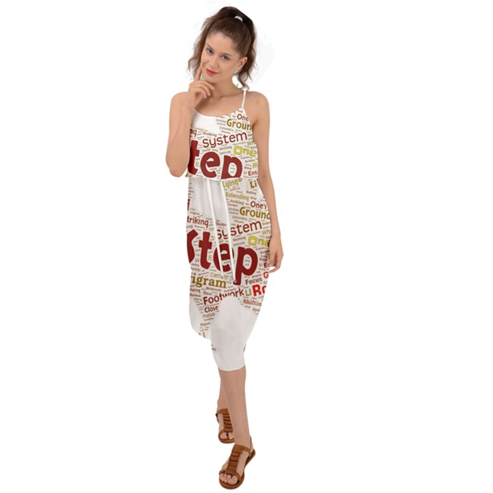 Fighting Golden Rooster  Waist Tie Cover Up Chiffon Dress