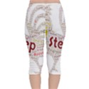 Fighting Golden Rooster Velvet Capri Leggings  View2