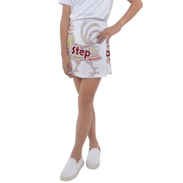 Fighting Golden Rooster  Kids  Tennis Skirt