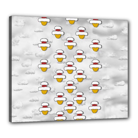 Santa And His Elves Canvas 24  X 20  (stretched)