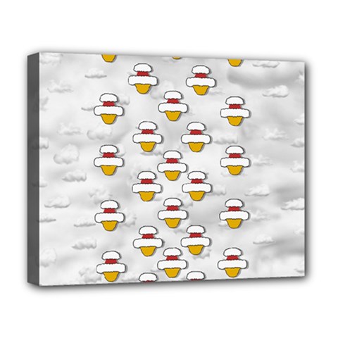 Santa And His Elves Deluxe Canvas 20  X 16  (stretched) by pepitasart