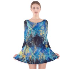 Luminescence Long Sleeve Velvet Skater Dress by CKArtCreations