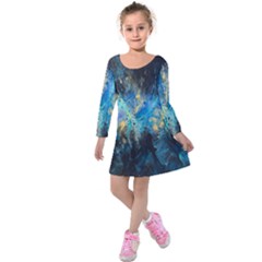 Luminescence Kids  Long Sleeve Velvet Dress