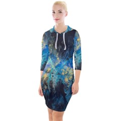 Luminescence Quarter Sleeve Hood Bodycon Dress