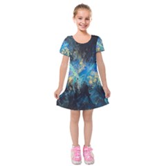 Luminescence Kids  Short Sleeve Velvet Dress