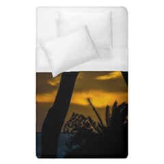 Silhouette Sunset Landscape Scene, Montevideo   Uruguay Duvet Cover (single Size) by dflcprints