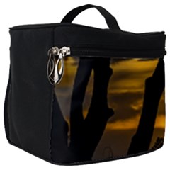 Silhouette Sunset Landscape Scene, Montevideo   Uruguay Make Up Travel Bag (big)