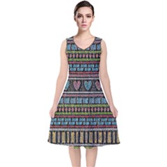 Bottom Line5 V-neck Midi Sleeveless Dress 