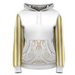 Women s Pullover Hoodie Gold And White