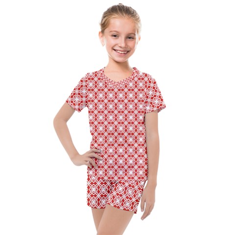 Df Persimmon Kids  Mesh Tee And Shorts Set by deformigo