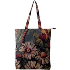 Old Embroidery 1 1 Double Zip Up Tote Bag