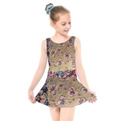 Old Embroidery 1 2 Kids  Skater Dress Swimsuit