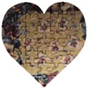 Old Embroidery 1 2 Wooden Puzzle Heart View1