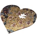 Old Embroidery 1 2 Wooden Puzzle Heart View2