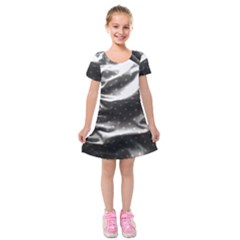 Polka Dots 1 2 Kids  Short Sleeve Velvet Dress by bestdesignintheworld