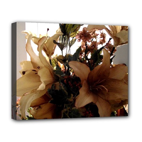 Lilies 1 1 Deluxe Canvas 20  X 16  (stretched) by bestdesignintheworld