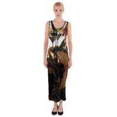 Lilies 1 1 Fitted Maxi Dress by bestdesignintheworld