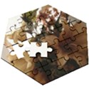 Lilies 1 1 Wooden Puzzle Hexagon View3