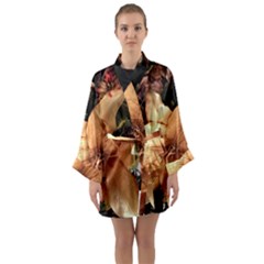 Lilies 1 3 Long Sleeve Satin Kimono by bestdesignintheworld