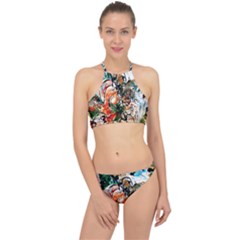 Lilies In A Vase 1 2 Racer Front Bikini Set by bestdesignintheworld