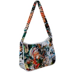 Lilies In A Vase 1 2 Zip Up Shoulder Bag by bestdesignintheworld