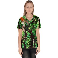 Plants 1 1 Women s V-neck Scrub Top by bestdesignintheworld