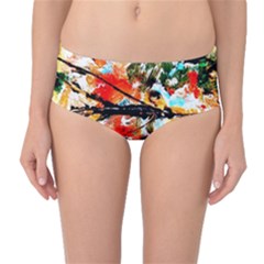 Lilies 1 7 Mid-waist Bikini Bottoms by bestdesignintheworld